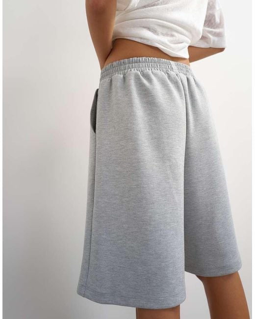 TOPSHOP Gray Longline Jersey Short