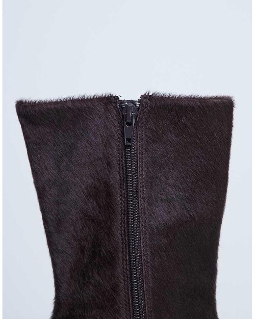 TOPSHOP Black Poppy Point Toe Ankle Boot