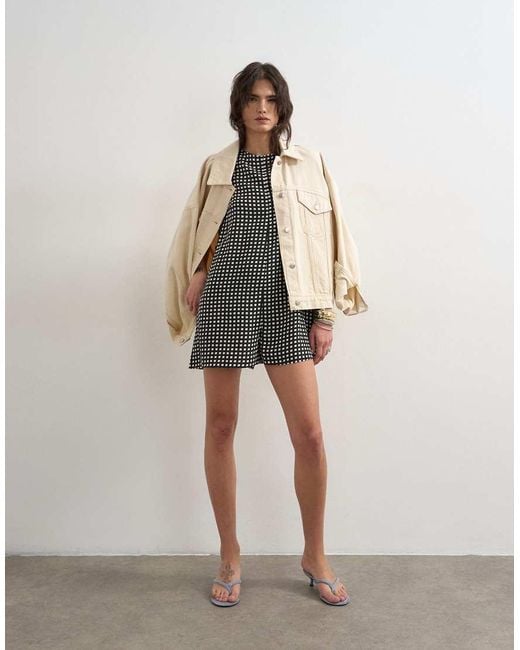 TOPSHOP White Chuck On Boxy Playsuit