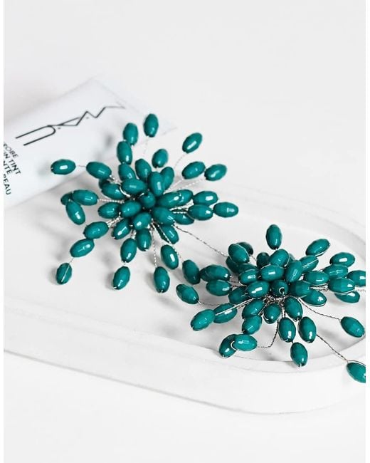 TOPSHOP Blue Echo Statement Hand-Made Stud Earring
