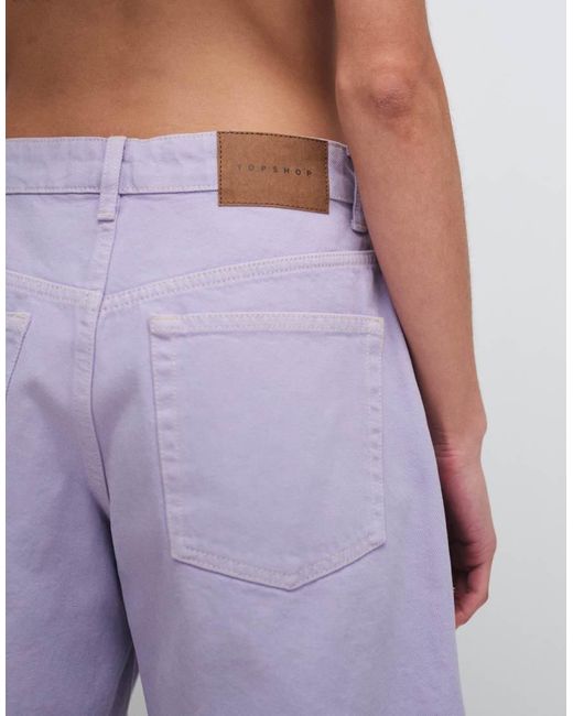 TOPSHOP Purple Denim Editor Shorts