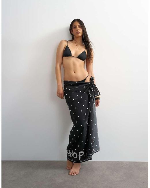 TOPSHOP Gray Square Sarong