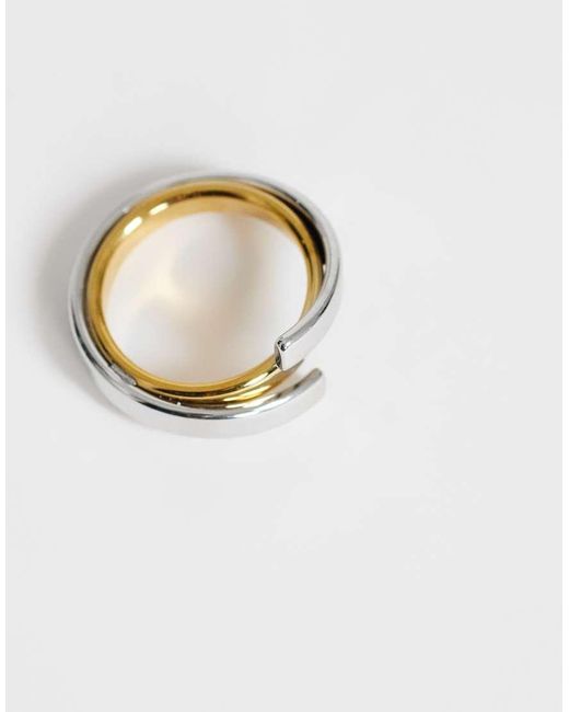 TOPSHOP Metallic Ruth Waterproof Overlapping Ring
