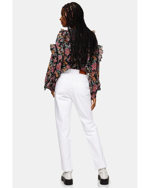 topshop off white straight jeans
