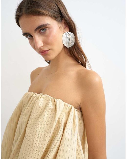 TOPSHOP Natural High Low Bubble Hem Bandeau