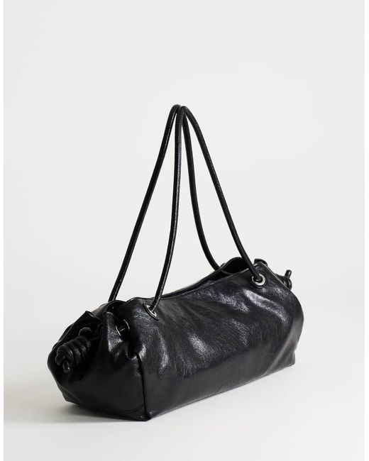 TOPSHOP Black Maddie Large Shoulder Bag