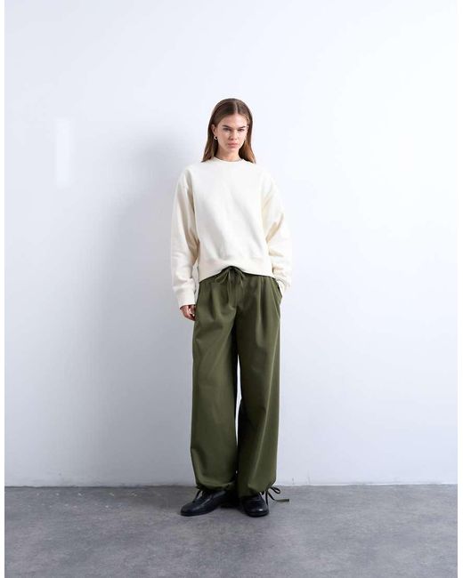 TOPSHOP White Tailored Balloon Leg Jogger