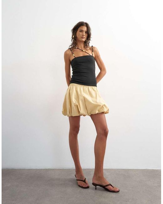 TOPSHOP Multicolor Bubble Hem Mini Skirt