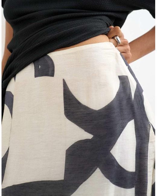 TOPSHOP White Sheer Column Midi Skirt