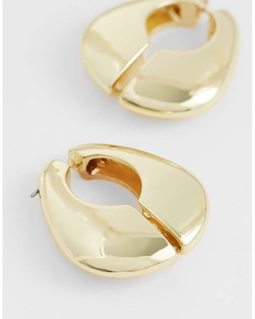 TOPSHOP Metallic Declan Hoop Earrings