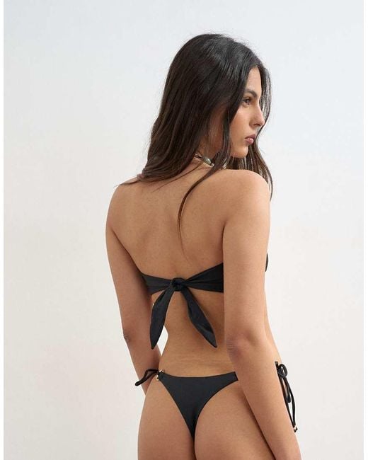 TOPSHOP Natural Thailand Bandeau Bikini Top