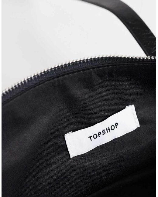 TOPSHOP White Snoopy Small Zip Front Pocket Shoulder Bag