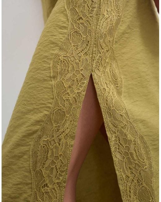 TOPSHOP White Lace Trim Maxi Skirt