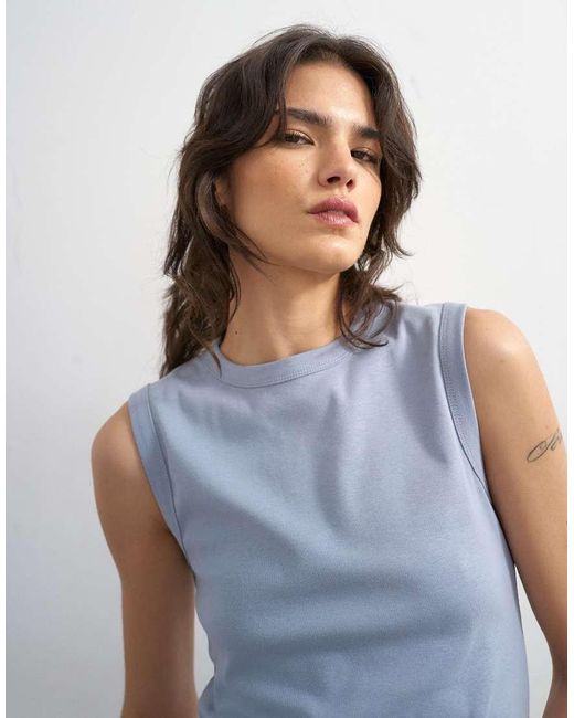 TOPSHOP Blue Slim Tank