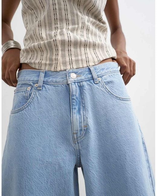 TOPSHOP Blue Lowrie Low Rise baggy Jeans