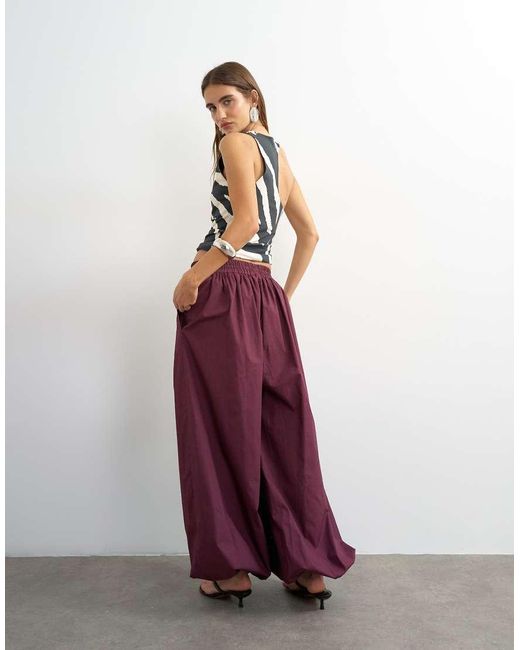 TOPSHOP Red Extreme Balloon Pants