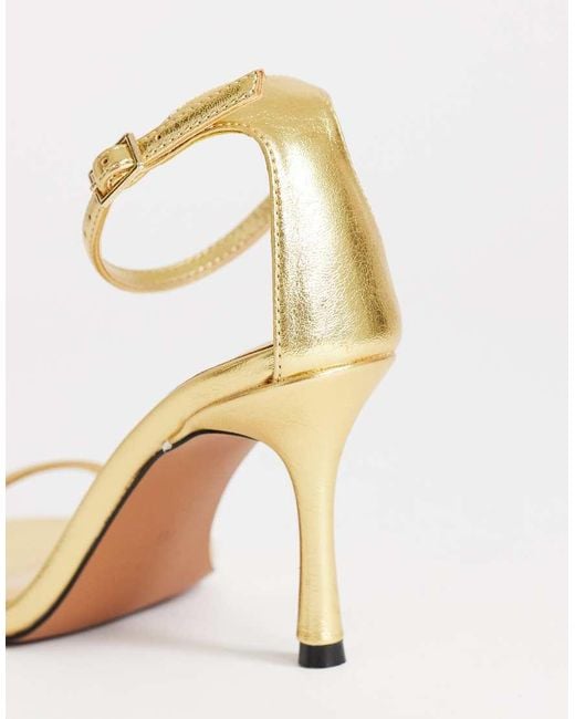 TOPSHOP Metallic Alexi 2 Part High Heeled Sandal