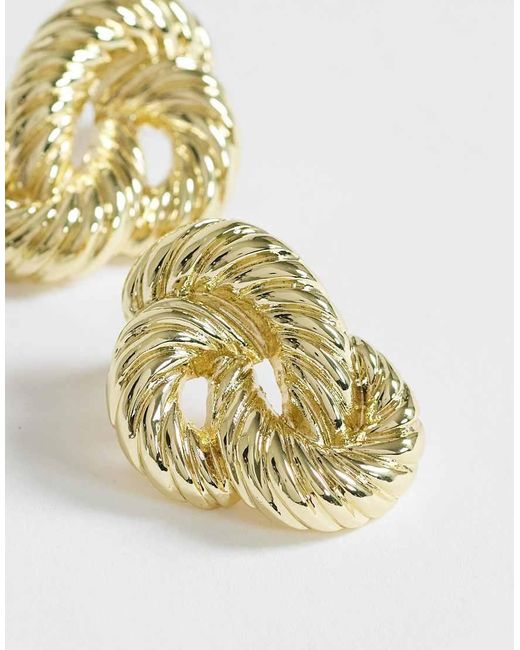 TOPSHOP Metallic Dean Asymmetric Hoop Earring