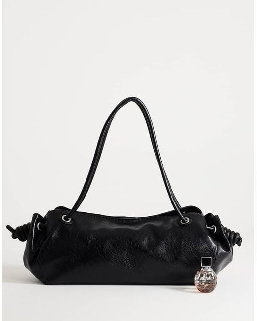 TOPSHOP Black Maddie Large Shoulder Bag