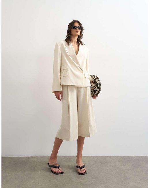 TOPSHOP Natural Multipocket Blazer