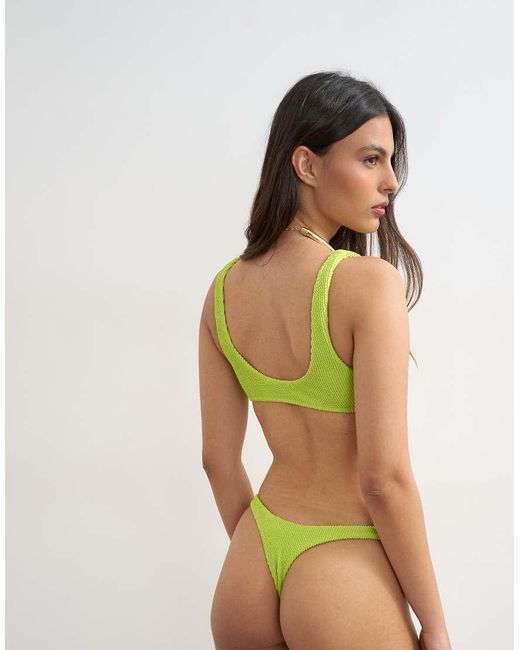 TOPSHOP White Tara Scoop Bikini Top