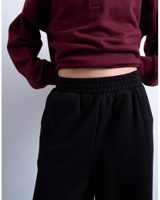 TOPSHOP Red Straight Leg Jogger
