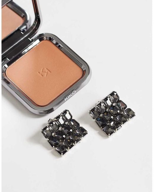 TOPSHOP Black Eddie Square Statement Earrings