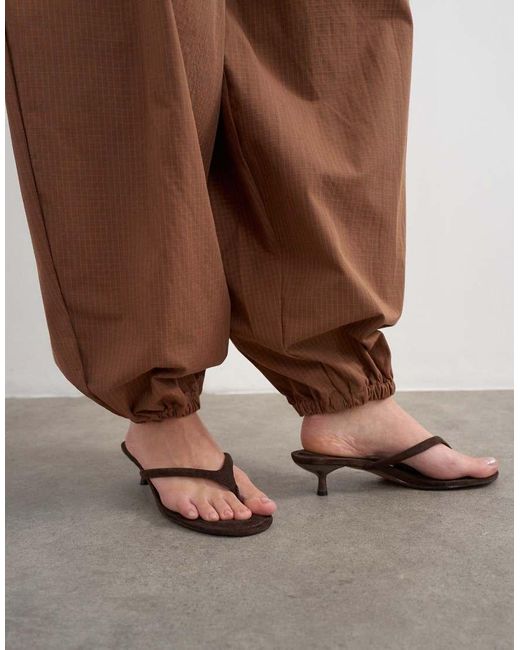 TOPSHOP Brown Check Extreme Balloon Trouser