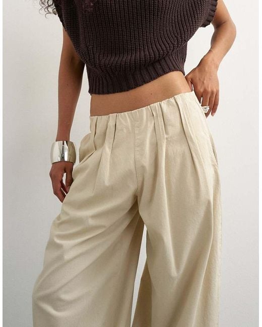TOPSHOP Natural Poplin Balloon Trouser