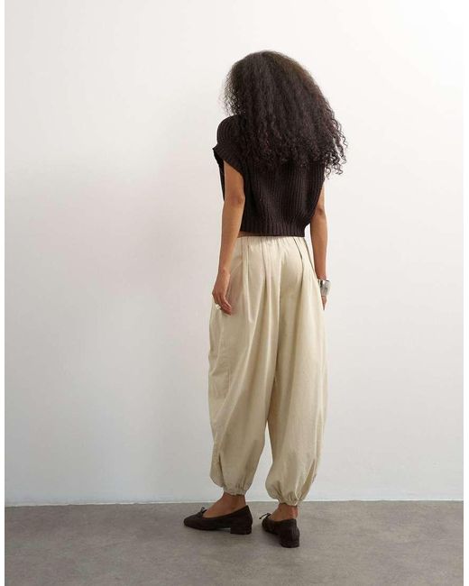 TOPSHOP Natural Poplin Balloon Trouser