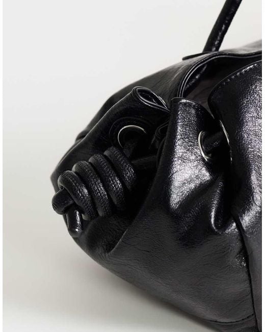 TOPSHOP Black Maddie Large Shoulder Bag