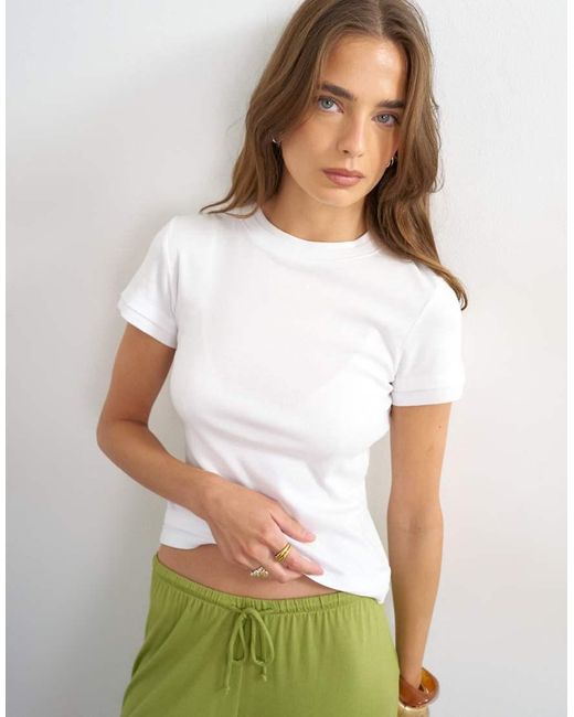 TOPSHOP White Viscose Jersey Board Short