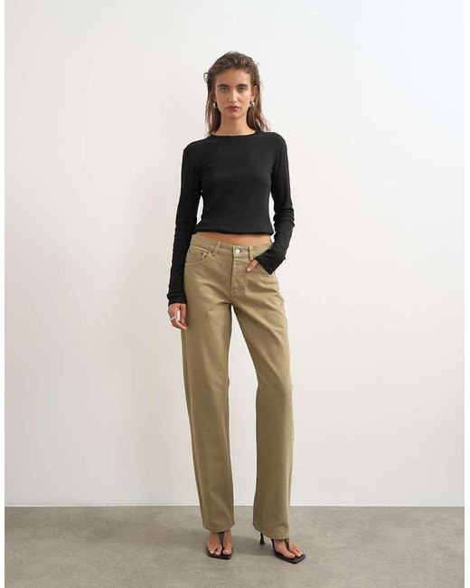 TOPSHOP Multicolor Ember Low Rise Relaxed Straight Jean for men