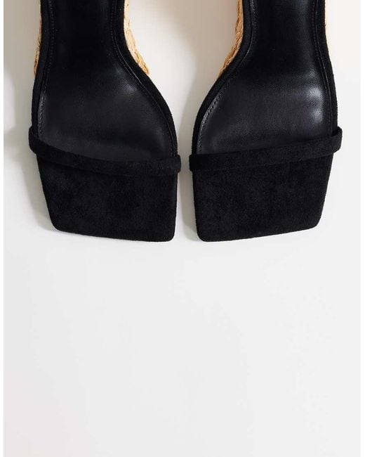 TOPSHOP White Elysia Raffia Two Part Sandals