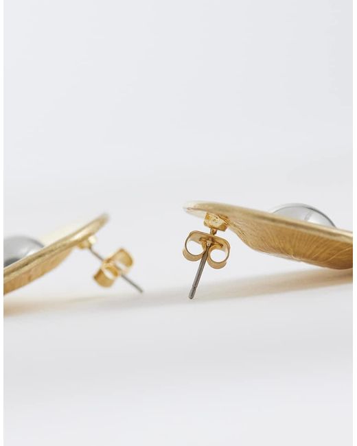 TOPSHOP Metallic Cece Statement Round Stud Earrings