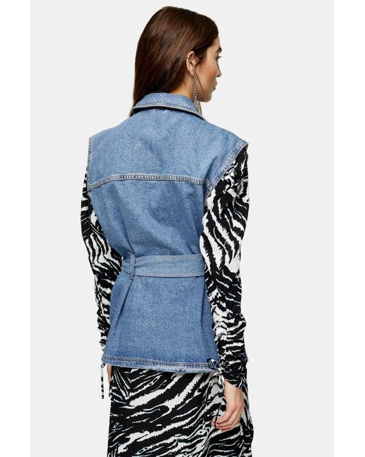 topshop denim shacket