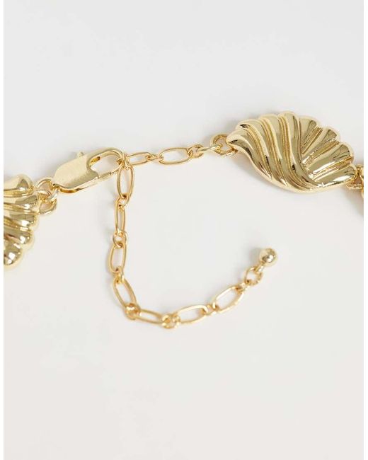 TOPSHOP Metallic Naleigh Swirl Necklace