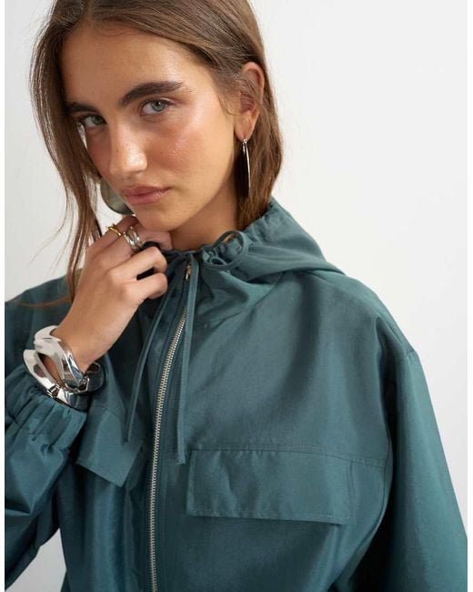 TOPSHOP Blue Organza Bomber