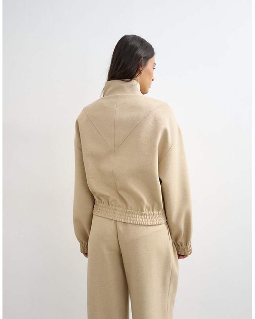 TOPSHOP Natural Co Ord Funnel Neck Jacket