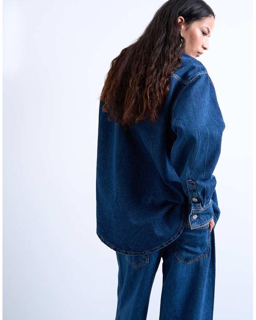 TOPSHOP Blue Denim Shacket