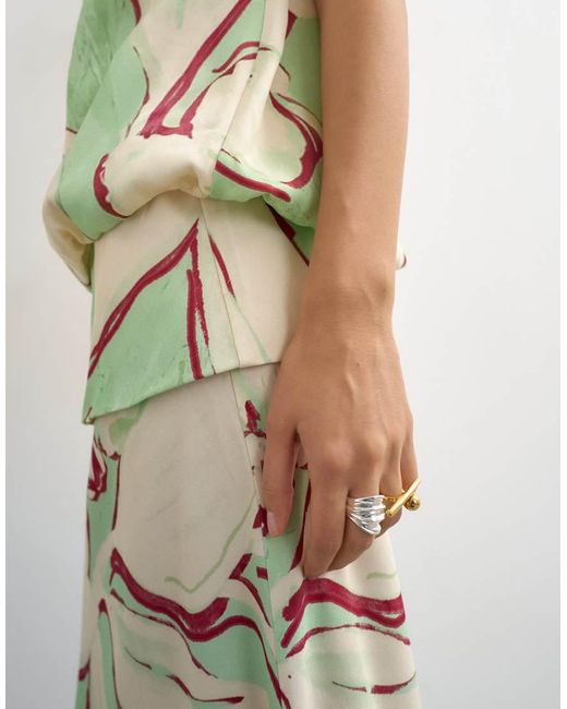 TOPSHOP White Satin Dropped Waist Blouson Bandeau Maxi Dress