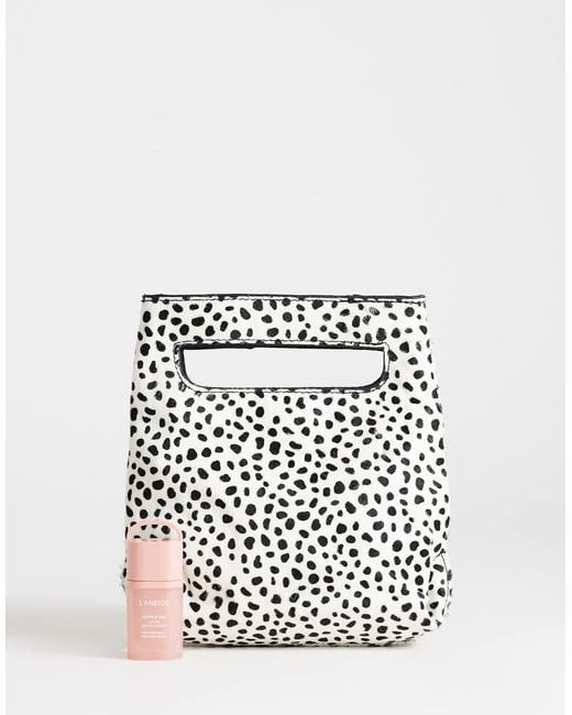 TOPSHOP White Stella Hair On Real Leather Small Grab Bag