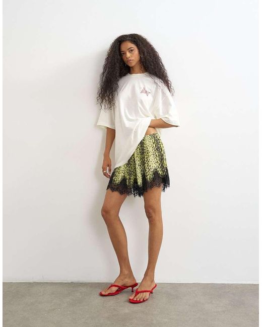 TOPSHOP White Bowie Graphic Oversized T-Shirt