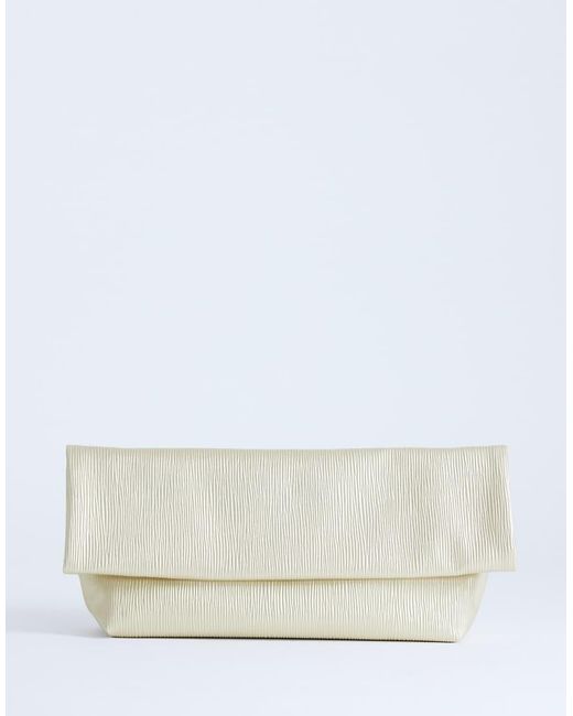TOPSHOP White George Oversized Clutch Bag