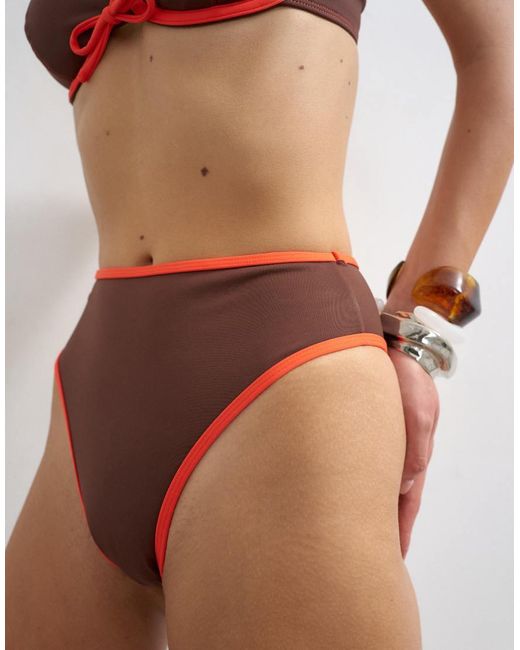 TOPSHOP White Ibiza High Waisted Bikini Bottom