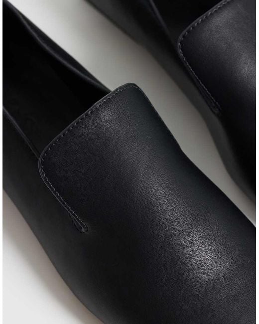 TOPSHOP Black Denise Slip On Flat Shoe