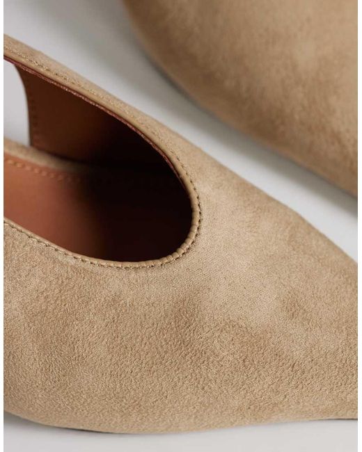 TOPSHOP Natural Arabella Cone Heel Slingback High Court Shoes