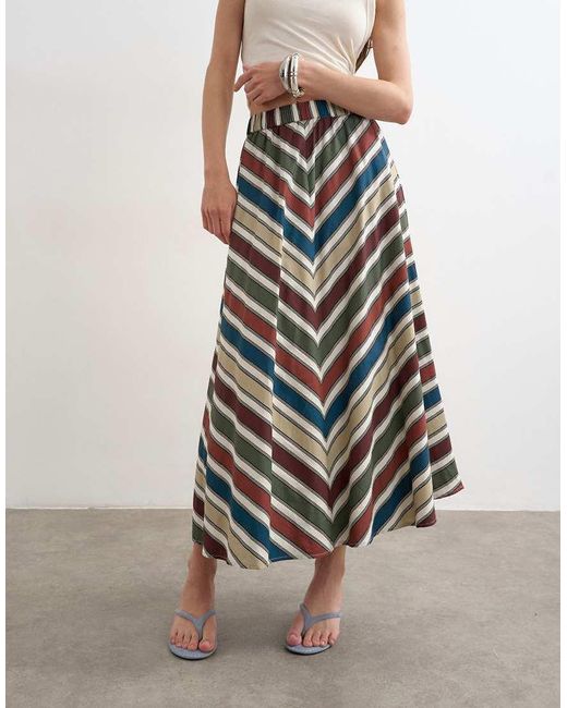 TOPSHOP White Co-Ord Elasticated Waist Full Circle Maxi Skirt