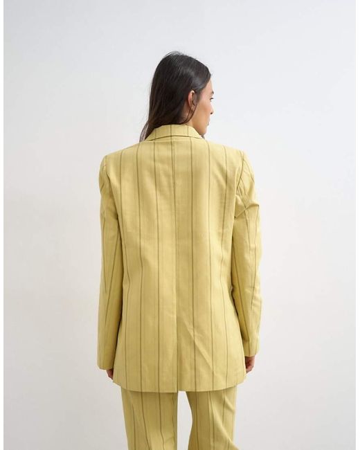 TOPSHOP Metallic Co Ord Occasion Stripe Blazer