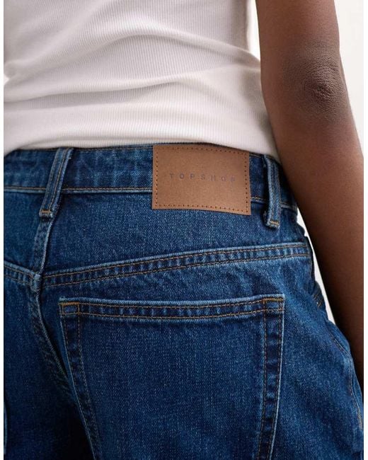 TOPSHOP Blue Denim Editor Short